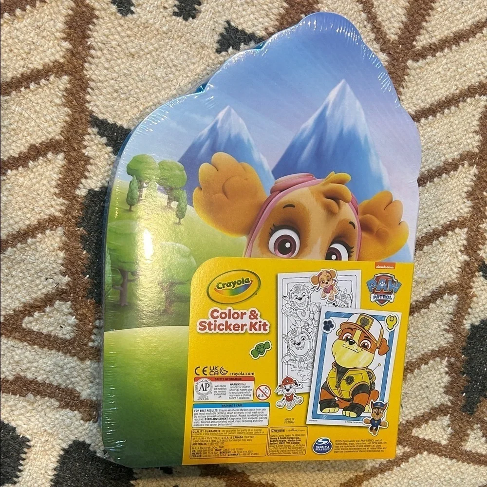 Crayola Paw Patrol Color & Sticker Set Nontoxic 45 piece craft kit new kids